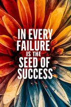 Seed Of Success Quote 5mm thick Plastic Poster Ready to Hang 90x60cm