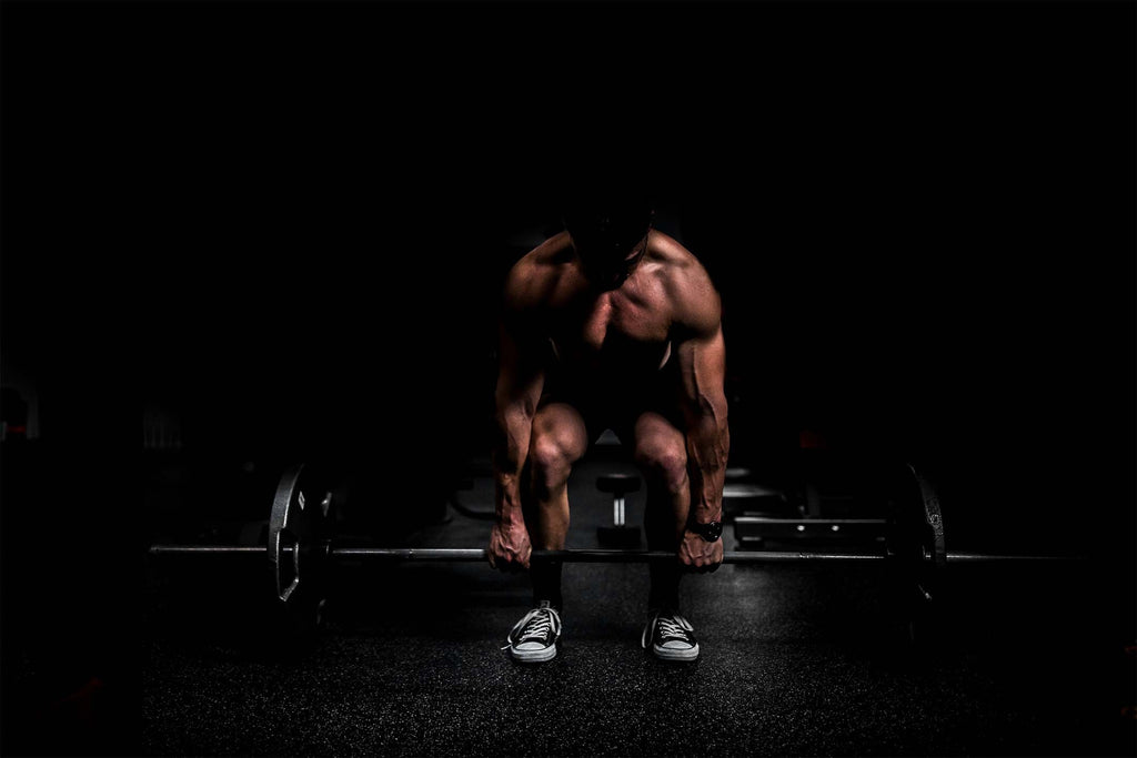 Muscular Athlete Powerlifting 5mm thick Plastic Poster Ready to Hang 90x60cm