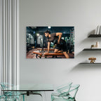 Man Doing One-Arm Dumbbell Row Gym Fitness 5mm thick Plastic Poster Ready to Hang 90x60cm