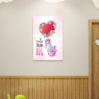 Cute Dinosaur Fly High Dream 5mm thick Plastic Poster Ready to Hang 90x60cm