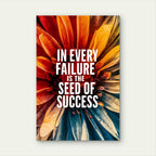 Seed Of Success Quote 5mm thick Plastic Poster Ready to Hang 90x60cm