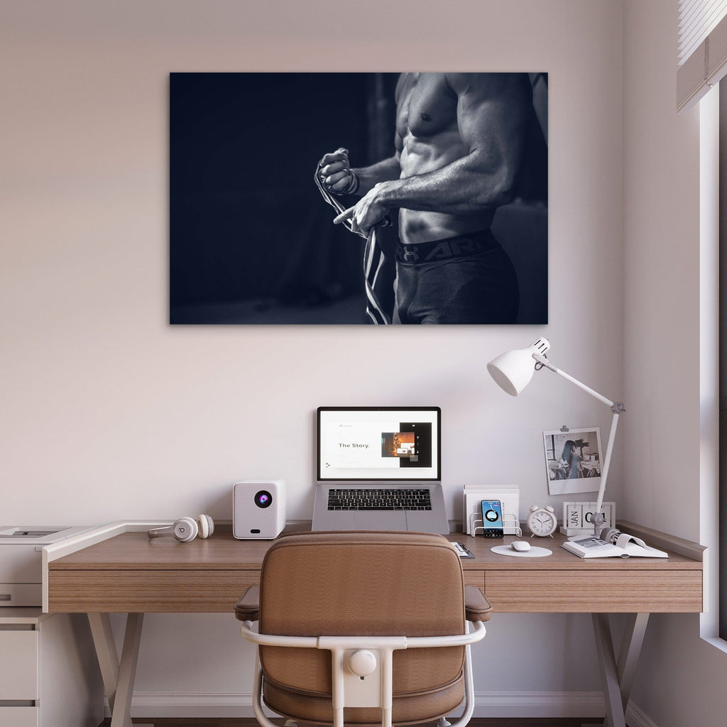 Bodybuilding Male Torso Boxing 5mm thick Plastic Poster Ready to Hang 90x60cm