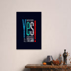 Yes You Can Believe In Yourself Motivational Typography Minimalist Office Wall Decor 5mm thick Plastic Poster Ready to Hang 90x60cm