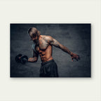 Tattooed Bodybuilder Lifting Dumbbell Workout Gym Fitness 5mm thick Plastic Poster Ready to Hang 90x60cm