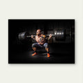 Hardcore Powerlifter Heavy Barbell Back Squat Gym Workout 5mm thick Plastic Poster Ready to Hang 90x60cm