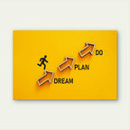 Dream Plan Do Motivational Business Concept 5mm thick Plastic Poster Ready to Hang 90x60cm