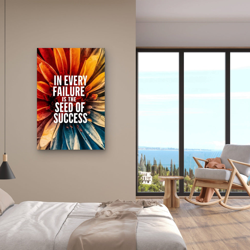 Seed Of Success Quote 5mm thick Plastic Poster Ready to Hang 90x60cm