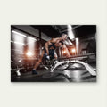Bodybuilding Man Dumbbell Workout 5mm thick Plastic Poster Ready to Hang 90x60cm