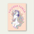 Unicorn Power Rainbow Mane Wearing Headphones 5mm thick Plastic Poster Ready to Hang 90x60cm