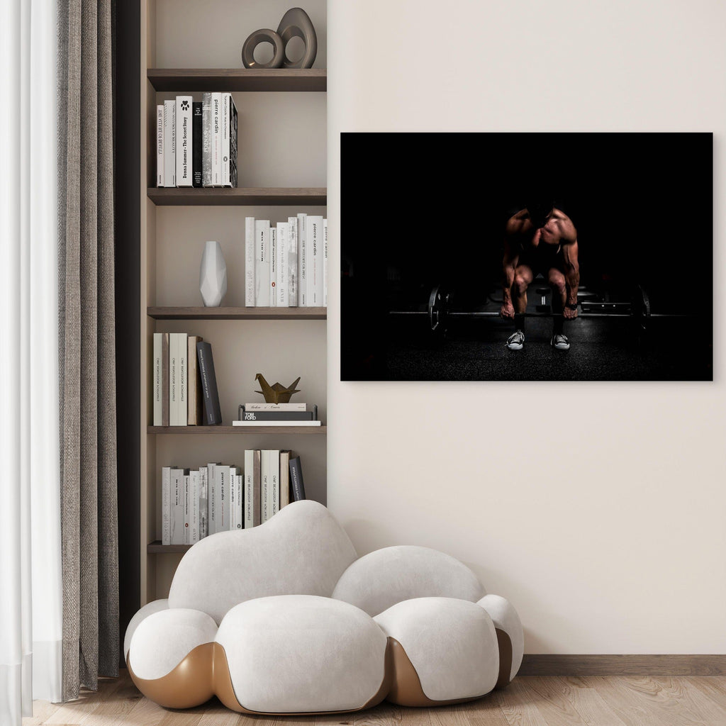 Muscular Athlete Powerlifting 5mm thick Plastic Poster Ready to Hang 90x60cm