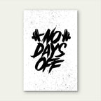 No Days Off Gym Fitness Motivational Typography 5mm thick Plastic Poster Ready to Hang 90x60cm